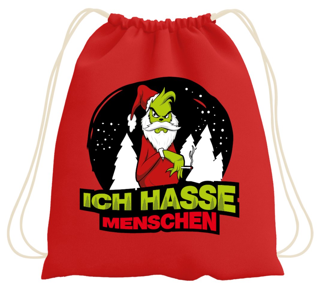 Bild: Turnbeutel - Grinch - Ich hasse Menschen Geschenkidee