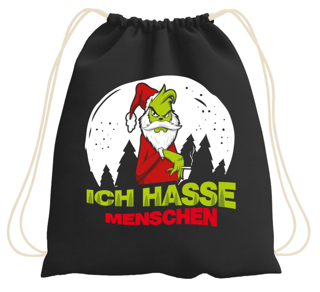 Bild: Turnbeutel - Grinch - Ich hasse Menschen Geschenkidee