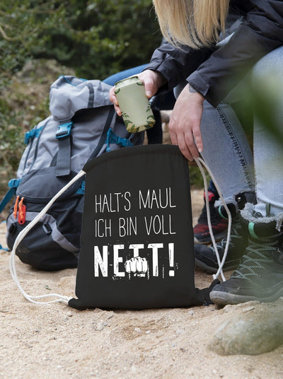 Bild: Turnbeutel - Halt's Maul Ich bin voll nett! Geschenkidee