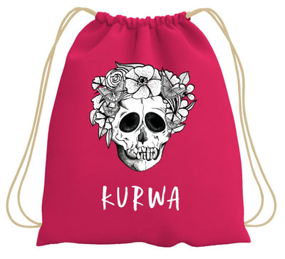 Bild: Turnbeutel - Kurwa- Totenkopf Geschenkidee