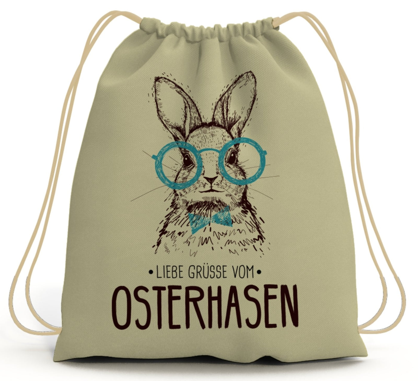 Bild: Turnbeutel - Liebe Grüsse vom Osterhasen (Hase Brille) Geschenkidee