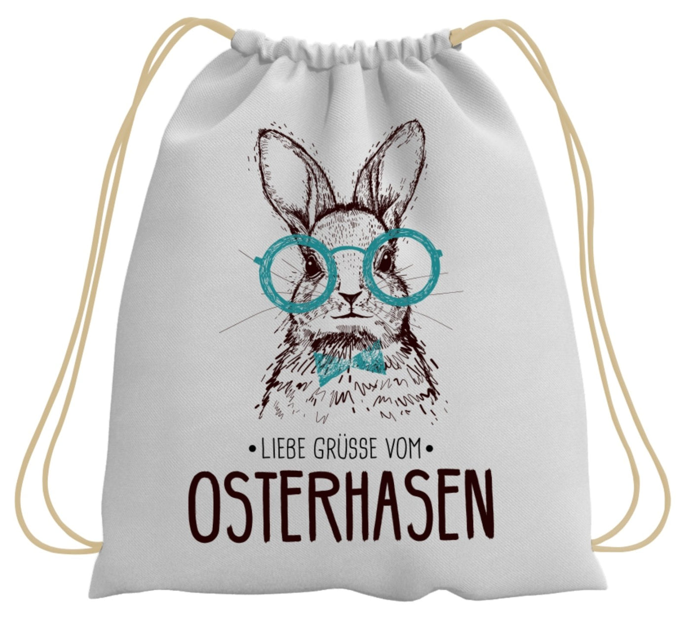 Bild: Turnbeutel - Liebe Grüsse vom Osterhasen (Hase Brille) Geschenkidee