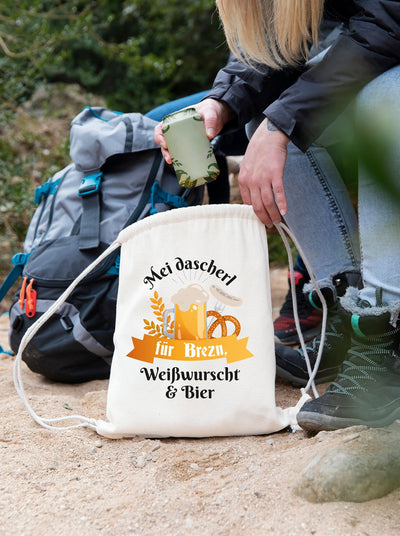 Bild: Turnbeutel - Mei dascherl für Brezn, Weißwurscht & Bier Geschenkidee