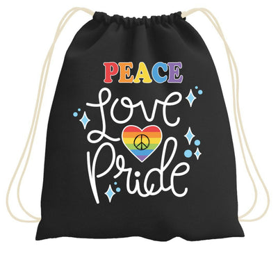 Bild: Turnbeutel - Peace Love Pride Geschenkidee