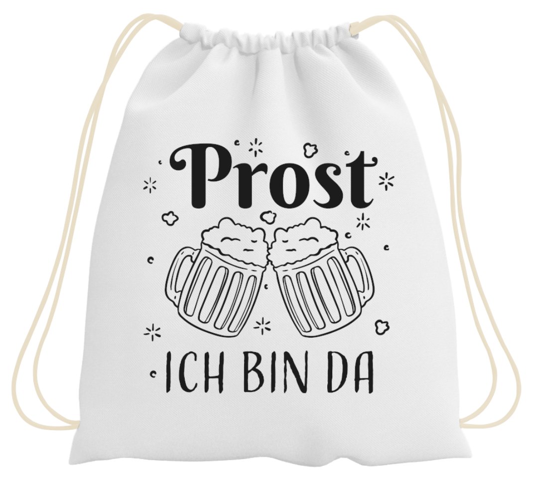 Bild: Turnbeutel - Prost Ich bin da Geschenkidee