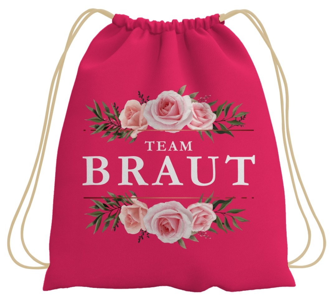 Bild: Turnbeutel - Team Braut (Rosen) Geschenkidee