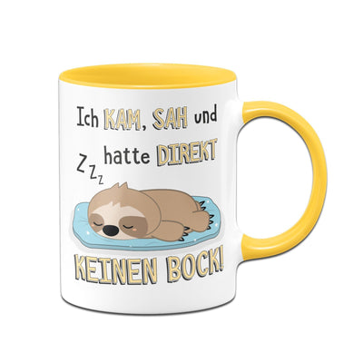 Bild: Faultier Tasse - Ich kam sah und hatte direkt keinen Bock Geschenkidee