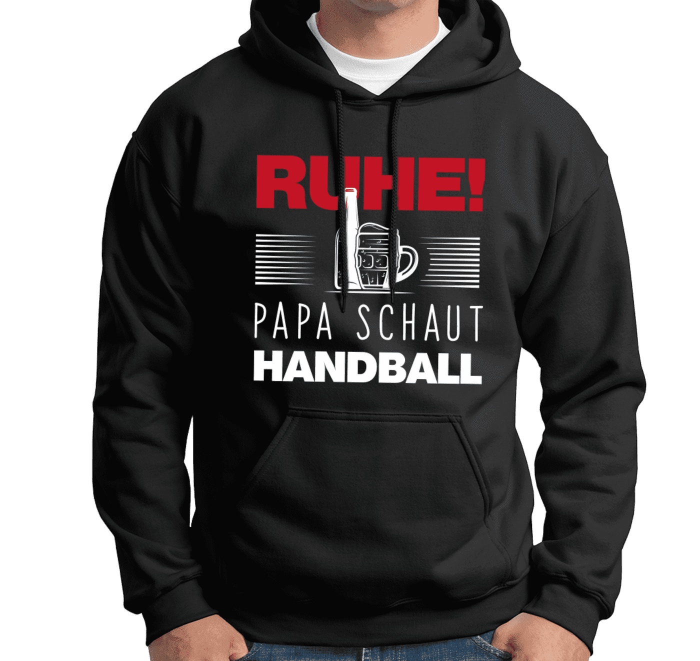 Hoodie - Ruhe! Papa schaut Handball