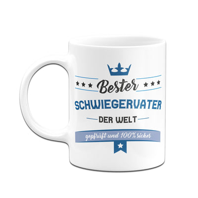 Bild: Tasse - Bester Schwiegervater der Welt geprüft und 100% sicher Geschenkidee