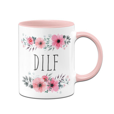 Bild: Tasse - DILF - blumig Geschenkidee