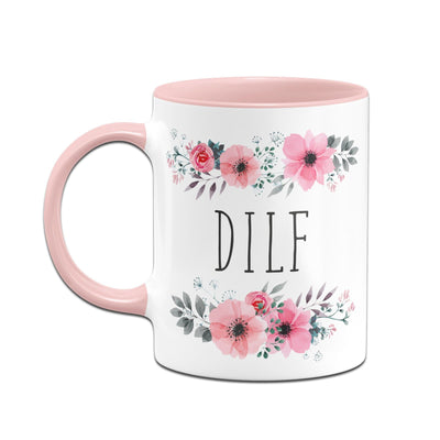 Bild: Tasse - DILF - blumig Geschenkidee