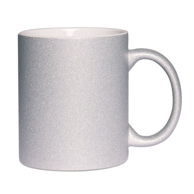Bild: Glitzertasse Silber Geschenkidee