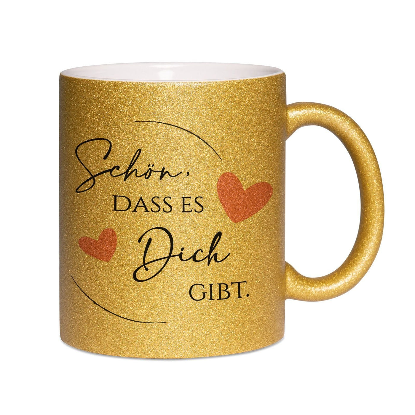 Bild: Glitzertasse - Schön, dass es Dich gibt Geschenkidee