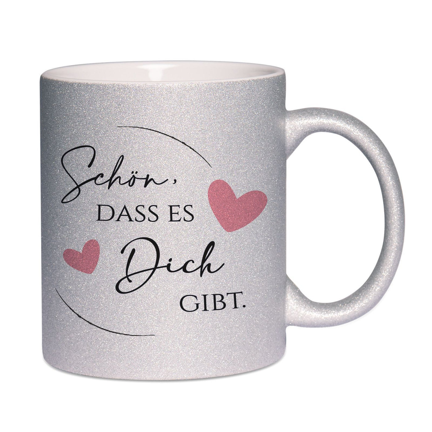 Bild: Glitzertasse - Schön, dass es Dich gibt Geschenkidee