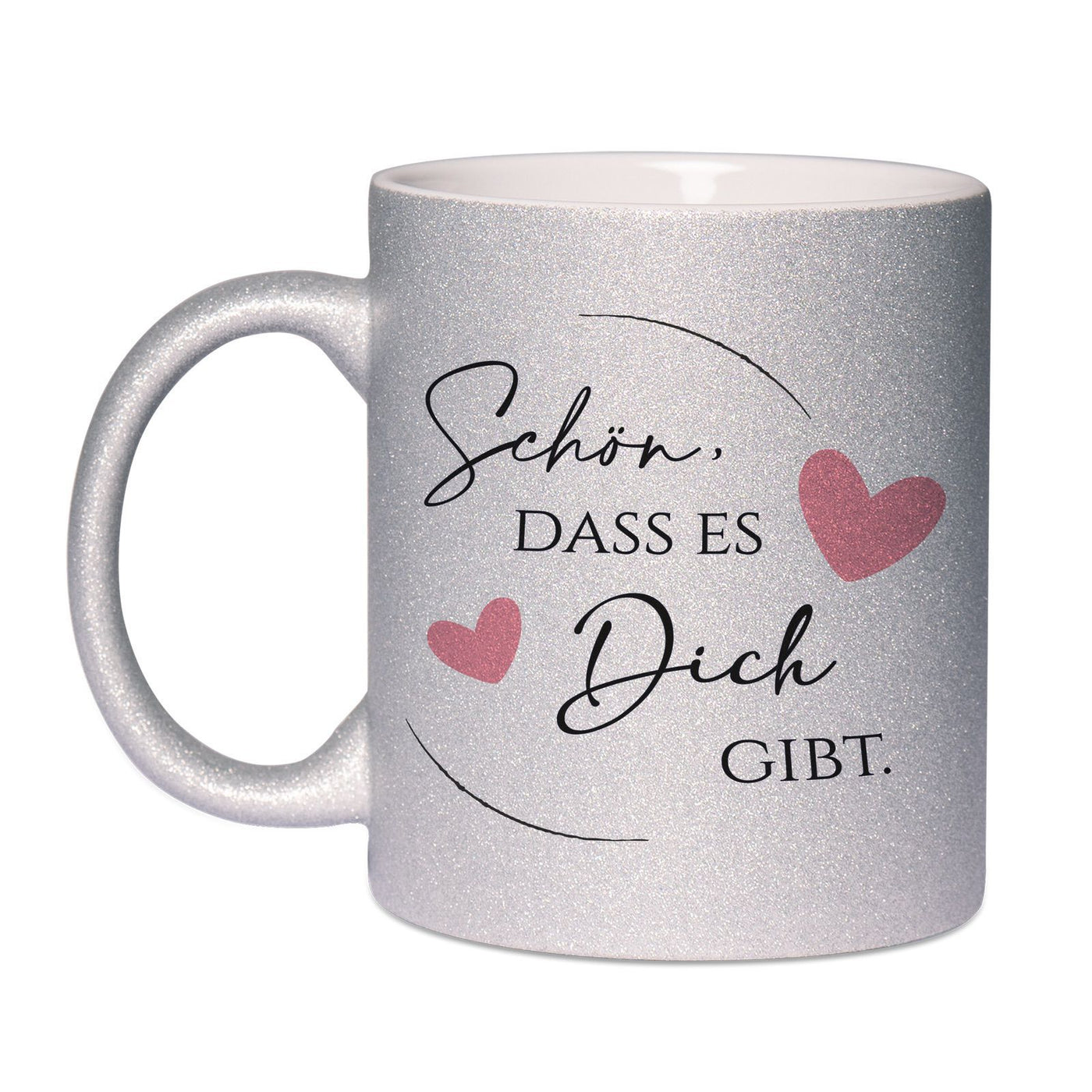 Bild: Glitzertasse - Schön, dass es Dich gibt Geschenkidee