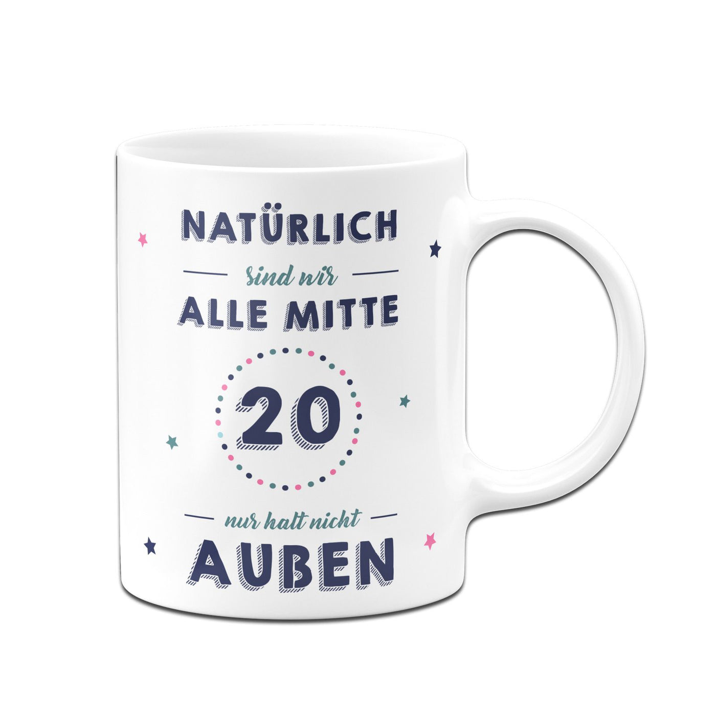 Bild: Tasse - Natürlich sind wir alle mit 20 nur halt nicht außen Geschenkidee