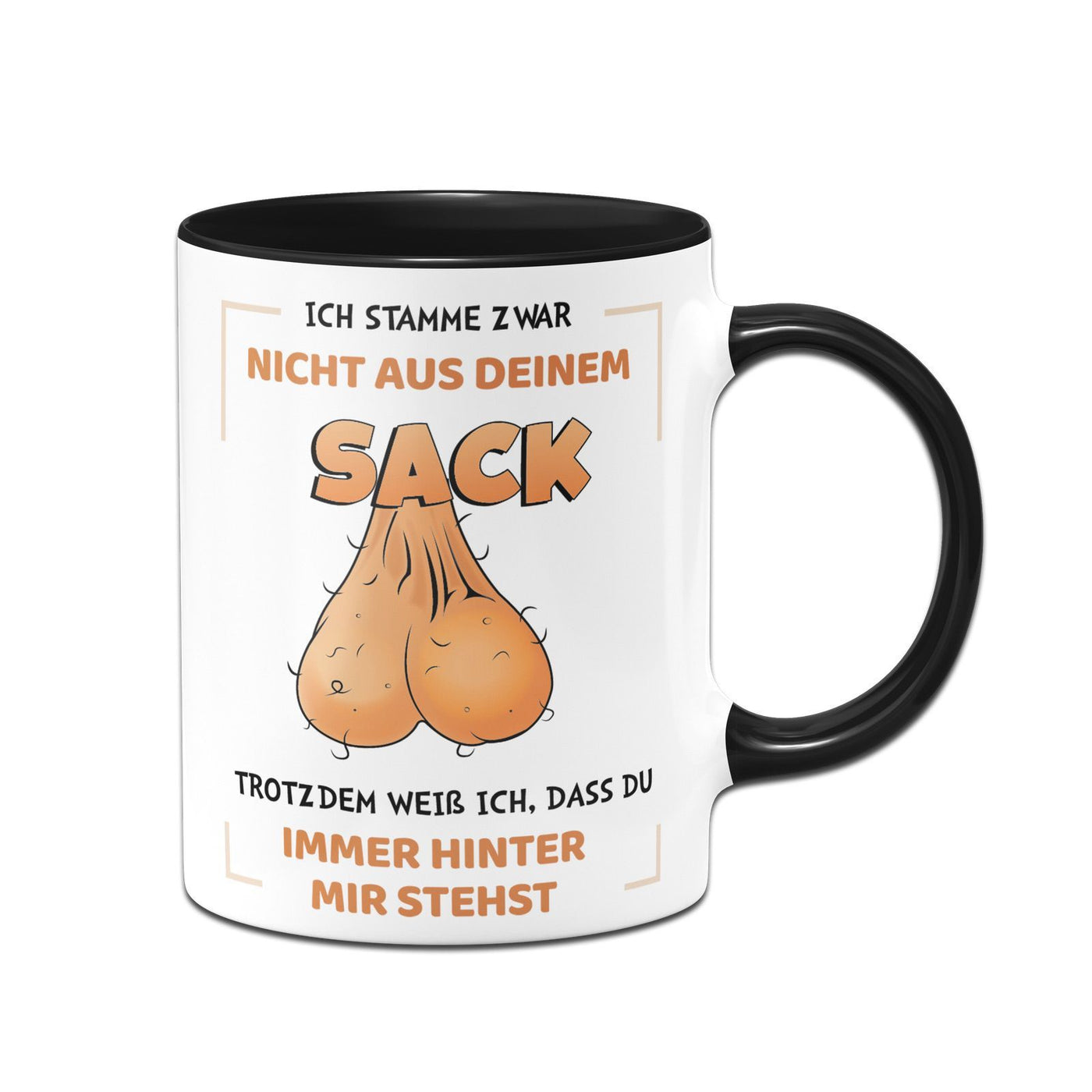 Bild: Tasse - Ich stamme zwar nicht aus Deinem Sack - Bonuspapa Geschenkidee