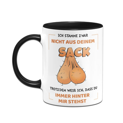 Bild: Tasse - Ich stamme zwar nicht aus Deinem Sack - Bonuspapa Geschenkidee