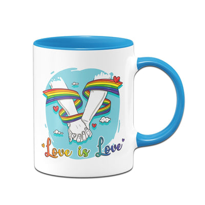 Bild: Tasse - Pride Love is Love Händchen haltend Geschenkidee