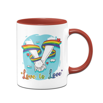 Bild: Tasse - Pride Love is Love Händchen haltend Geschenkidee