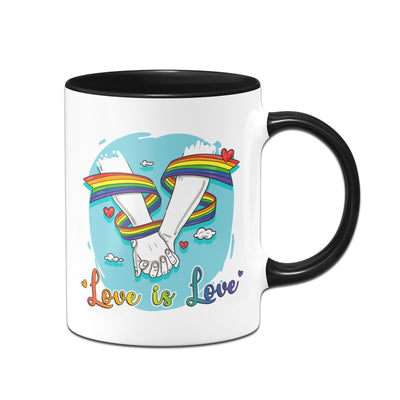 Bild: Tasse - Pride Love is Love Händchen haltend Geschenkidee