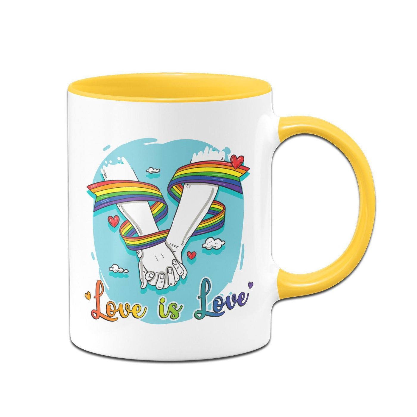 Bild: Tasse - Pride Love is Love Händchen haltend Geschenkidee