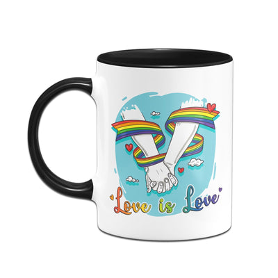 Bild: Tasse - Pride Love is Love Händchen haltend Geschenkidee