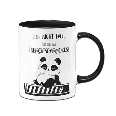 Bild: Panda Tasse - Ich bin nicht faul. Ich bin im Energiesparmodus! Geschenkidee