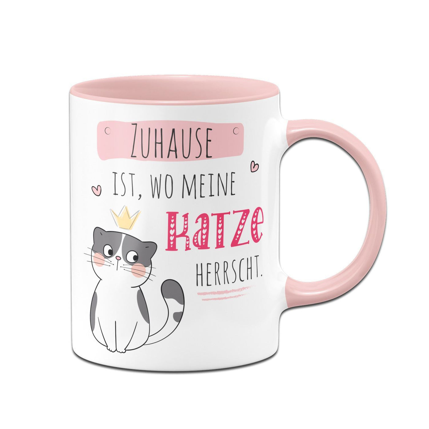 Bild: Tasse - Zuhause ist, wo meine Katze herrscht. Geschenkidee