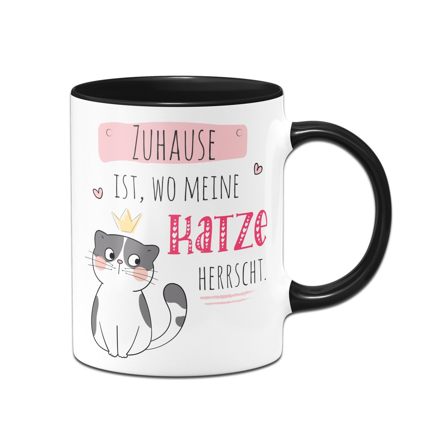 Bild: Tasse - Zuhause ist, wo meine Katze herrscht. Geschenkidee