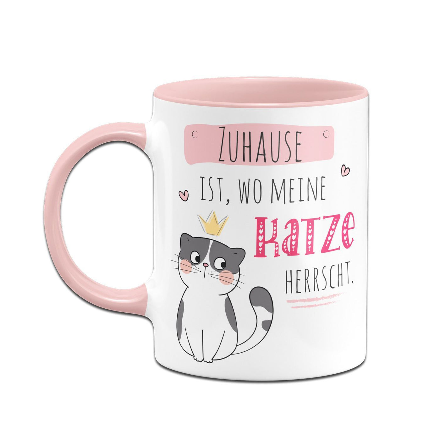 Bild: Tasse - Zuhause ist, wo meine Katze herrscht. Geschenkidee