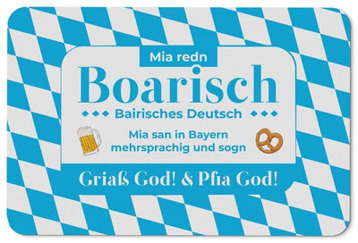 Bild: Fußmatte Mia redn Boarisch Bairisches Deutsch Geschenkidee