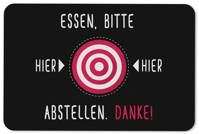 Bild: Fußmatte - Essen bitte hier abstellen Geschenkidee