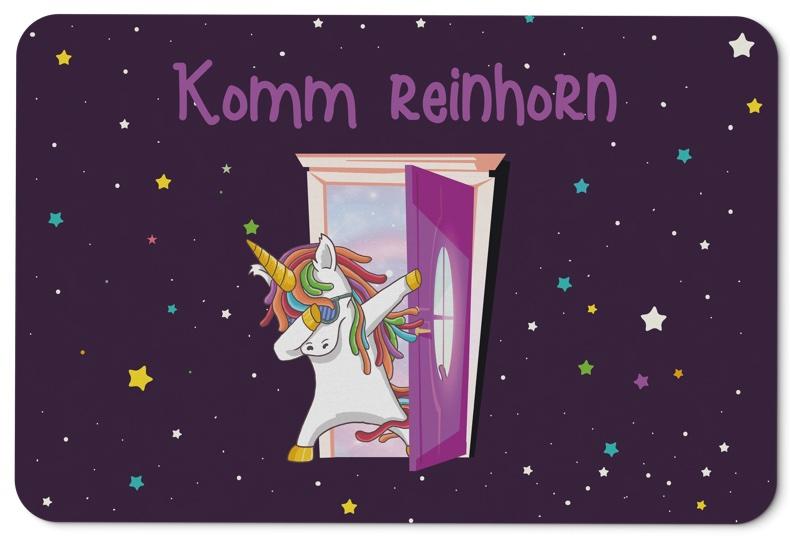 Bild: Fußmatte - Komm Reinhorn - Einhorn Geschenkidee