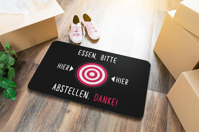 Bild: Fußmatte - Essen bitte hier abstellen Geschenkidee