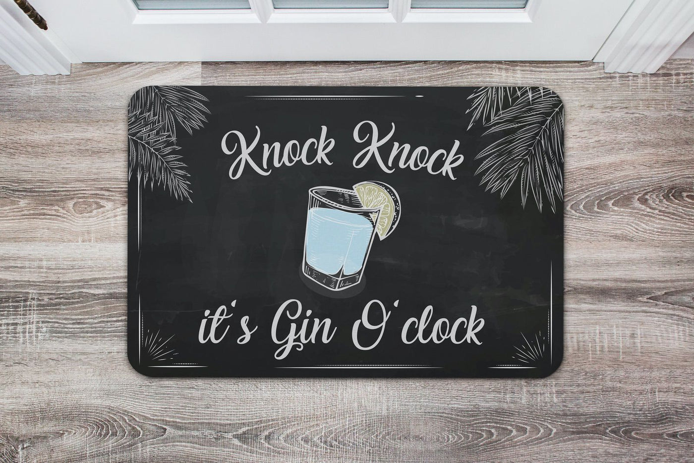 Bild: Fußmatte - Knock Knock its Gin Oclock Geschenkidee