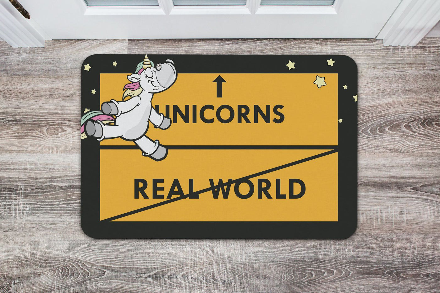 Bild: Einhorn Fußmatte - Unicorns Real World Geschenkidee