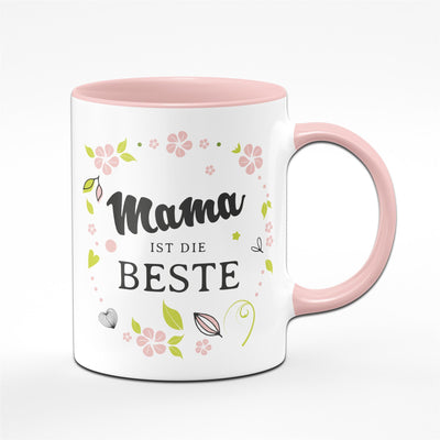 Bild: Tasse - Mama ist die Beste rosa Geschenkidee