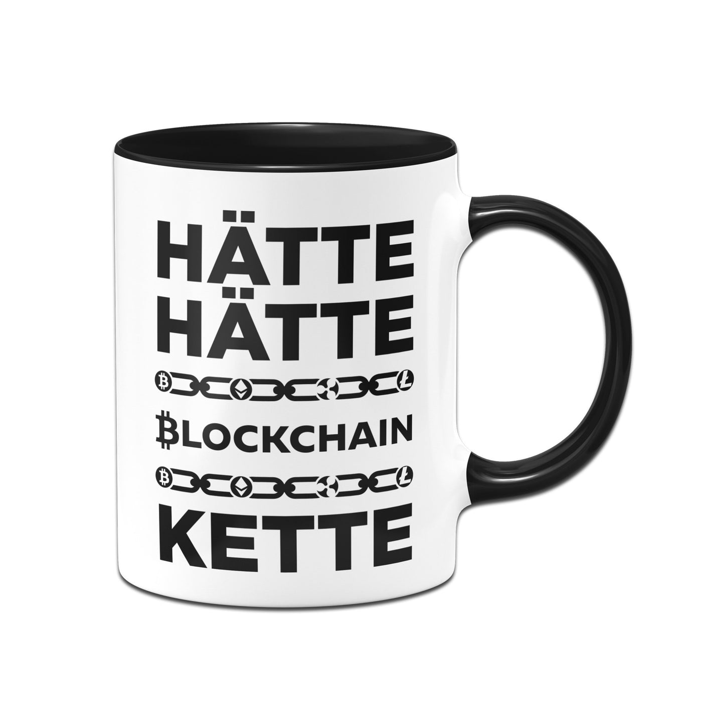 Bild: Tasse - Hätte Hätte Blockchainkette Geschenkidee