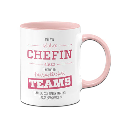 Bild: Tasse - Stolze Chefin eines fantastischen Teams Geschenkidee