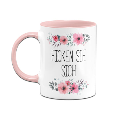 Bild: Tasse - Ficken Sie Sich - blumig Geschenkidee