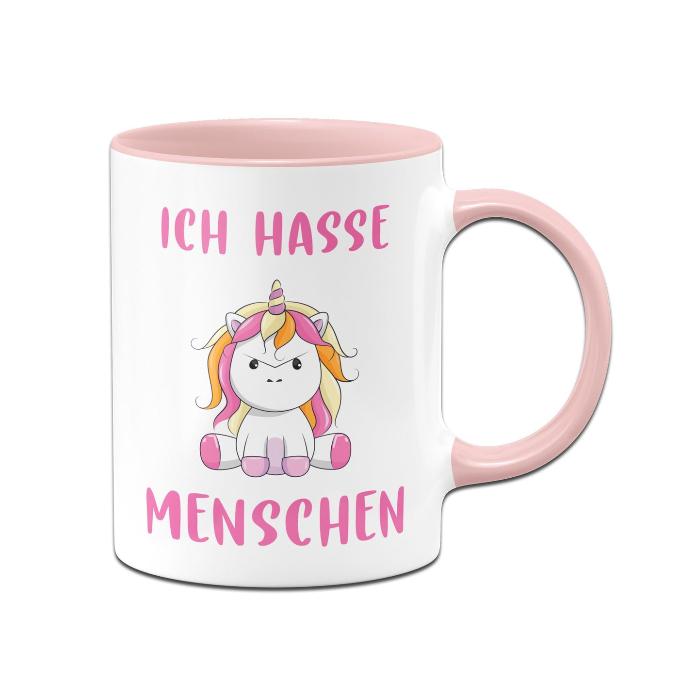 Bild: Tasse - Ich hasse Menschen mit Einhorn - Zornhorn Geschenkidee