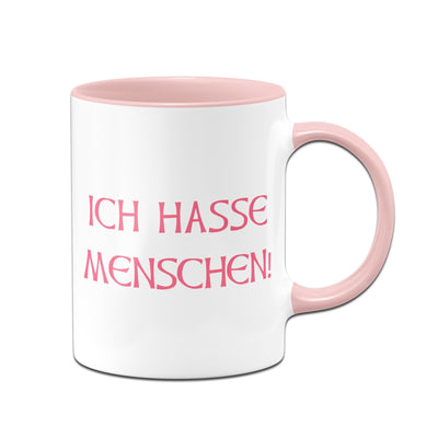 Bild: Tasse - Ich hasse Menschen Schriftzug Geschenkidee