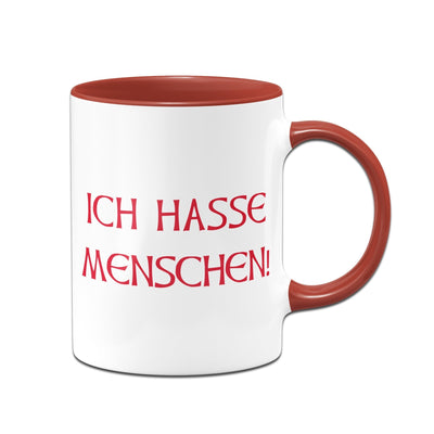 Bild: Tasse - Ich hasse Menschen Schriftzug Geschenkidee