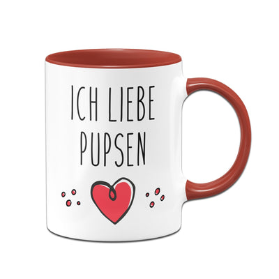 Bild: Tasse - Ich liebe Pupsen mit Herz Geschenkidee