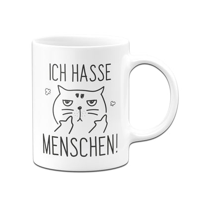 Bild: Tasse - Katze Ich hasse Menschen Geschenkidee