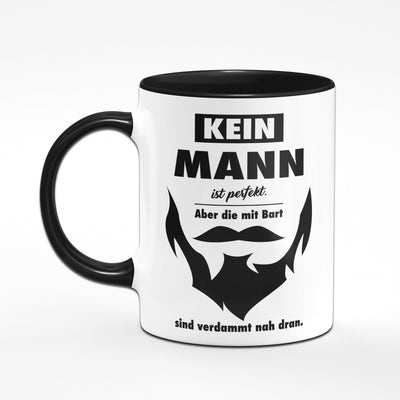 Bild: Tasse - Kein Mann ist perfekt, aber die mit Bart Geschenkidee