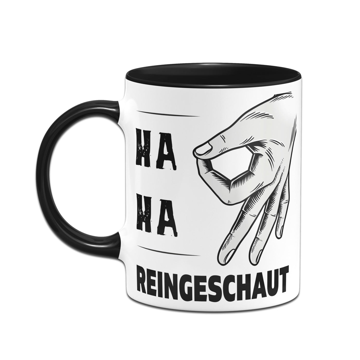 Bild: Tasse - Ha Ha Reingeschaut Geschenkidee