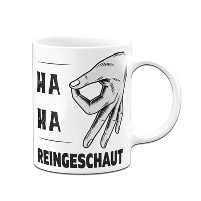 Bild: Tasse - Ha Ha Reingeschaut Geschenkidee