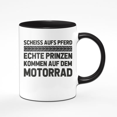 Bild: Motorrad Tasse - Scheiss aufs Pferd Geschenkidee